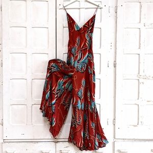 Free People Alissa Printed Jumpsuit SZ 0